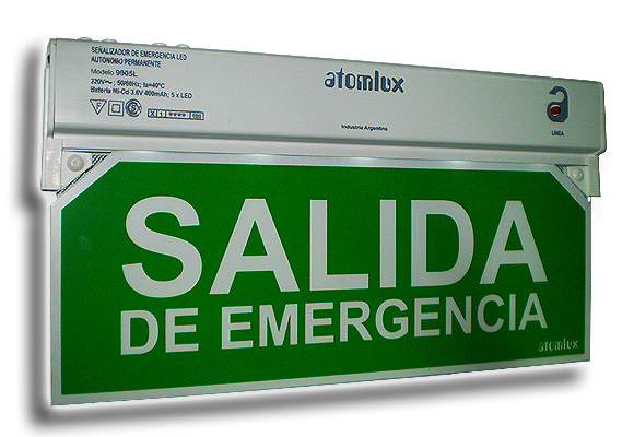 Señalizacion Atomlux SALIDA DE EMERGENCIA Acrilico Luminoso (9905L-D/F)