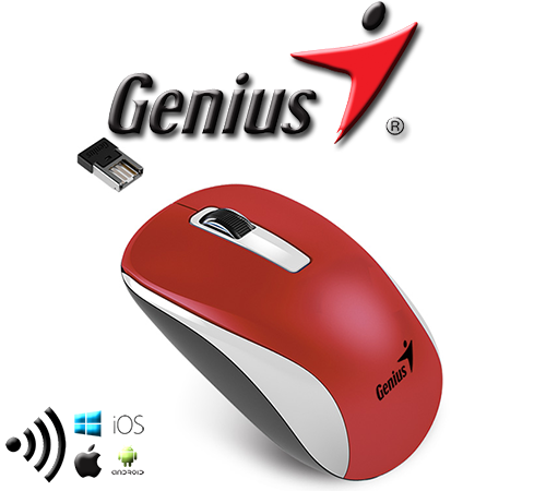 Mouse Inalambrico Genius NX 7010 Rojo