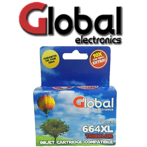 Cartucho HP 664 XL V2 Color 21 ml Alternativo Global