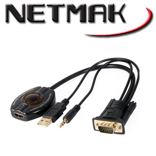 Conversor VGA + Audio a Hdmi Netmak (NM-C63)