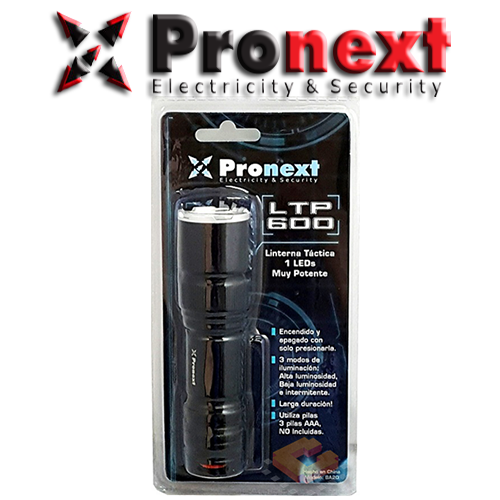 Linterna Tactica Pronext (LTP 600) 1 LED 3 Pilas AAA No Incluidas