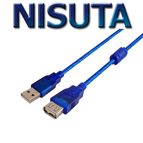 Cable Alargue USB 2.0 REAL AM-AF 1.80 Mts Nisuta (NS-CALUS2R)