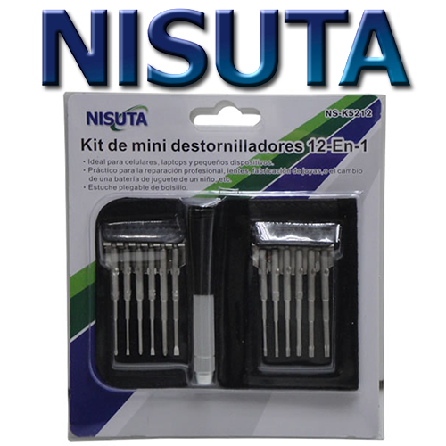 Kit de 12 Mini Destornilladores Nisuta (NS-K5212)
