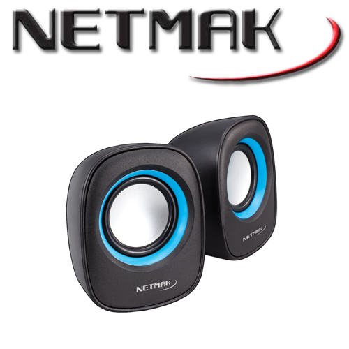 Parlantes USB Azul Netmak (NM-9025B)