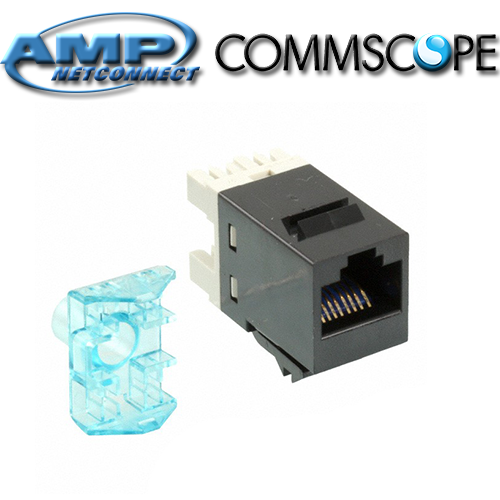 Jack AMP RJ45 Cat5e Serie SL Negro  1375191-2