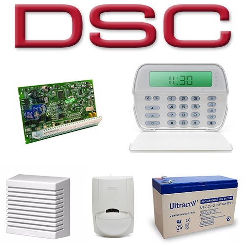 Kit de Alarma DSC 1832/5501/SD15W/LC100/Bateria