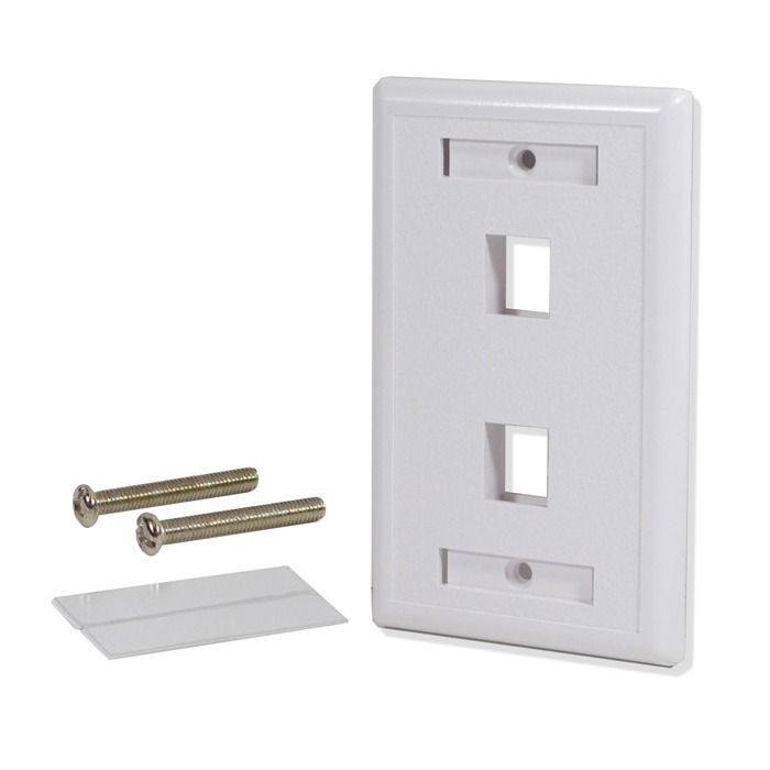 Faceplate GLC 2 Puertos Blanco (CE-4009)