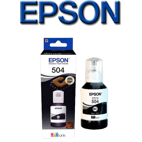Botella EPSON 504 x 127ml L4150 / L6191 Negra (T504120-AL)