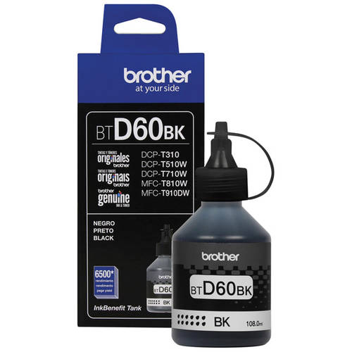 Botella Tinta Brother X 108.0 Ml Negro btD60bk