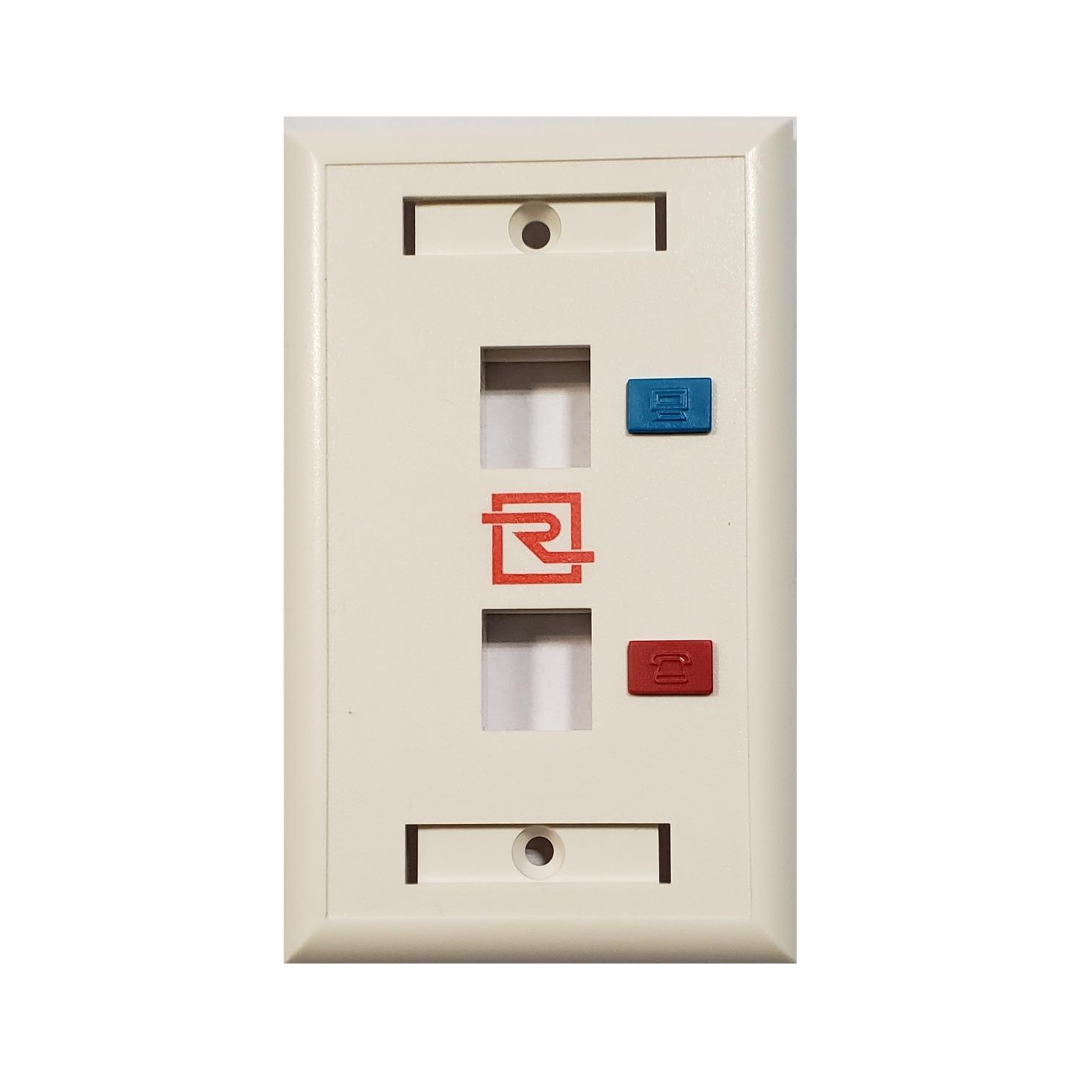 Faceplate ReguVolt 4 Puertos (RV-FPLATE-4U)
