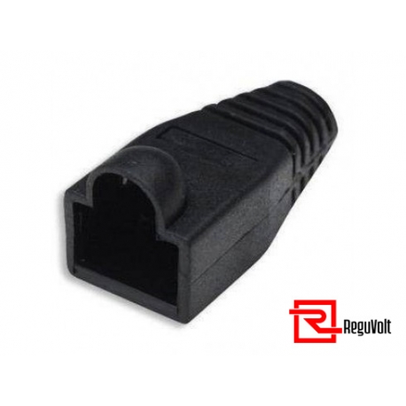 Capuchon RJ45 de Plastico X 100U ReguVolt Negro (RV-CAP-N)