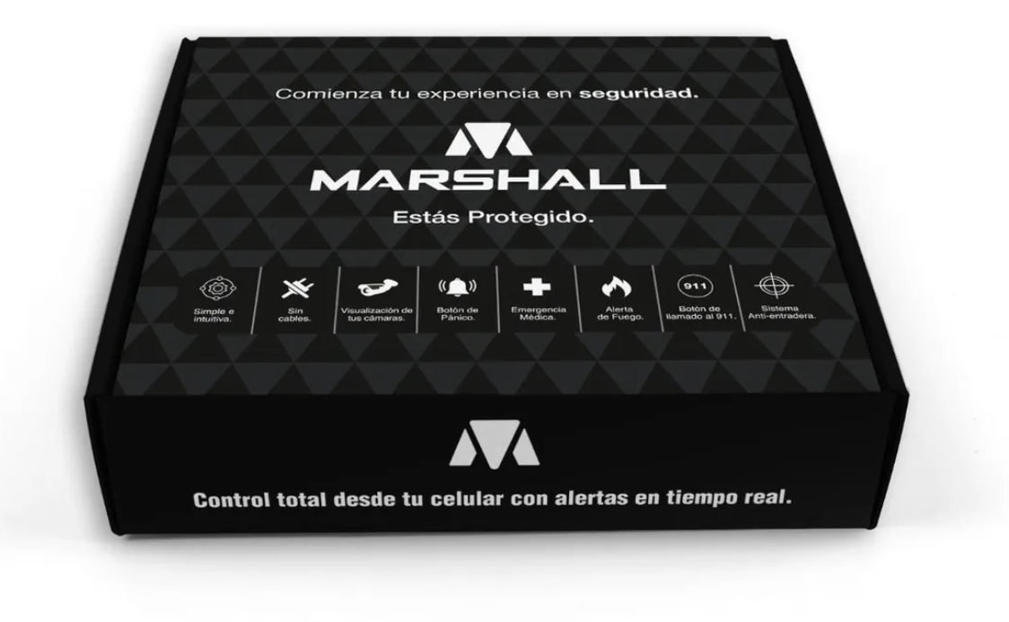 Kit de Alarma Inalambrica Marshall 4G Iris Pet RF/Marshall 4G/1 Pulsar RF/1 Remo Touch/Bateria/Cartel