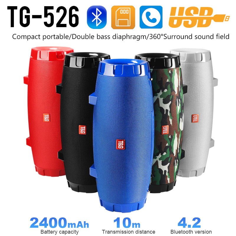 Parlante Bluetooth T&G (TG-526) - 50% OFF