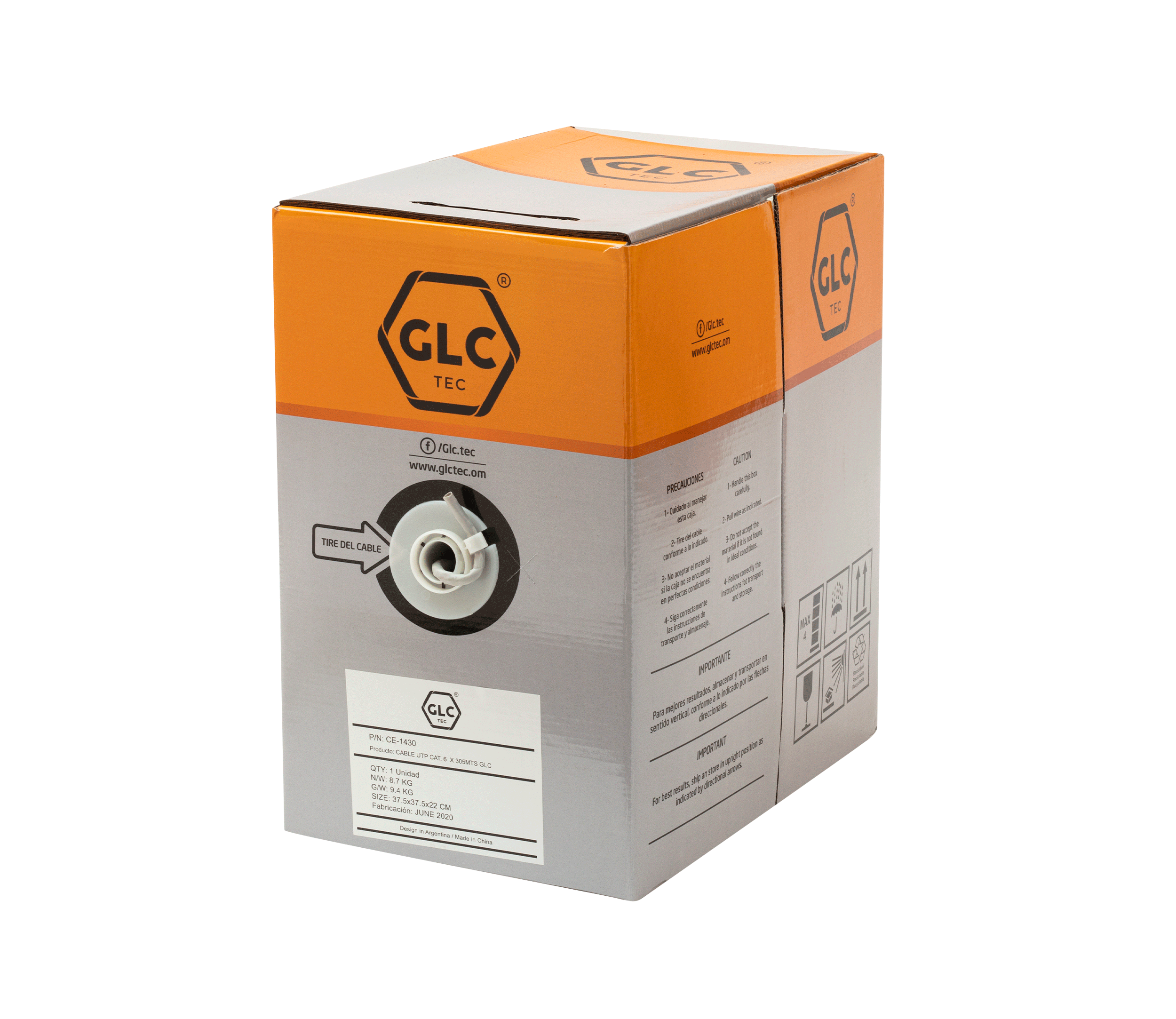 Cable UTP GLC Interior Cat6 X 305 Mts (CE-1430)