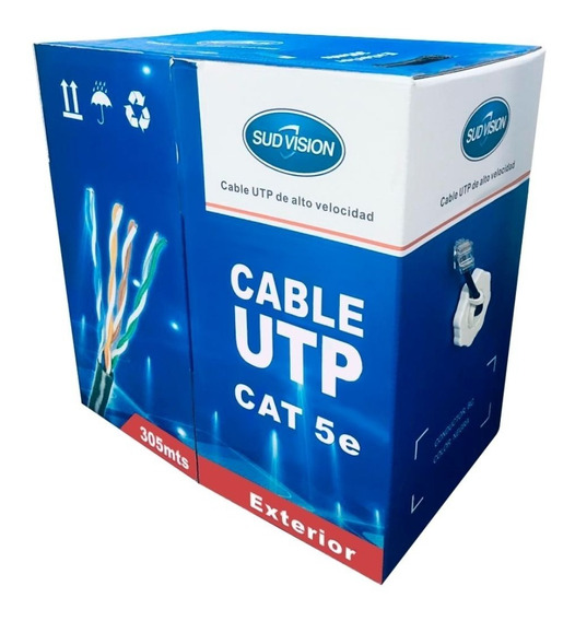 Cable UTP Cat5e 305 Mts Exterior Sudvision (Conductor CCA) SUD-UTP5E-305CCA-EX