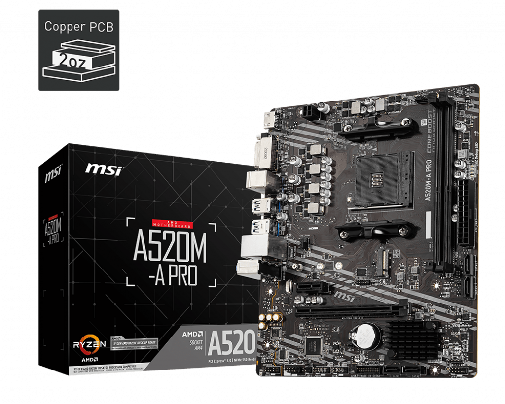 Mother MSI A520M-A PRO AM4