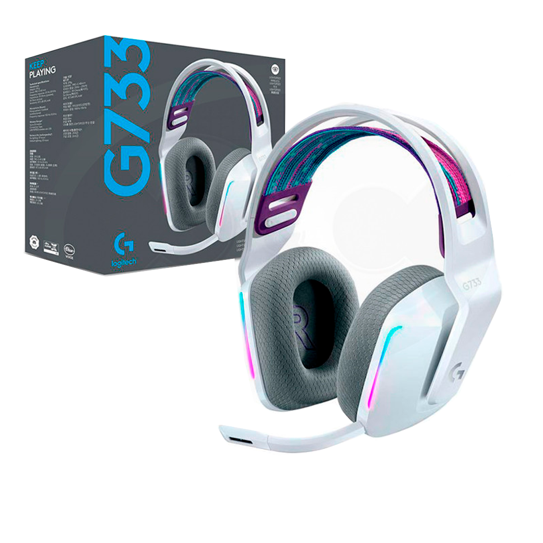 Auricular Inalambrico Gamer Logitech G733 RGB (981-000882) Blanco