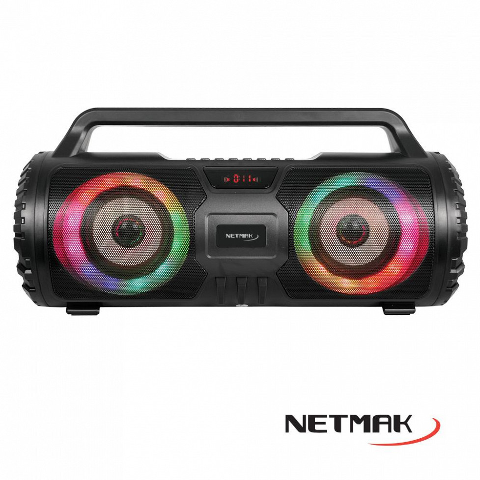 Parlante Bluetooth Netmak RGB Led Lights (NM-N57) - 50% OFF