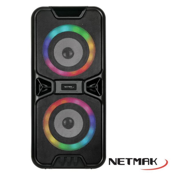 Parlante Bluetooth Netmak RGB Led Lights (NM-N53) - 50% OFF