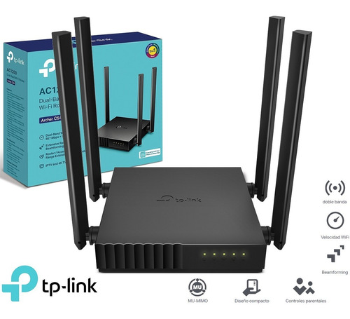 Router TP-LINK Wireless ARCHER C50 AC1200 Mbps Dual Band (Modelo Nuevo)