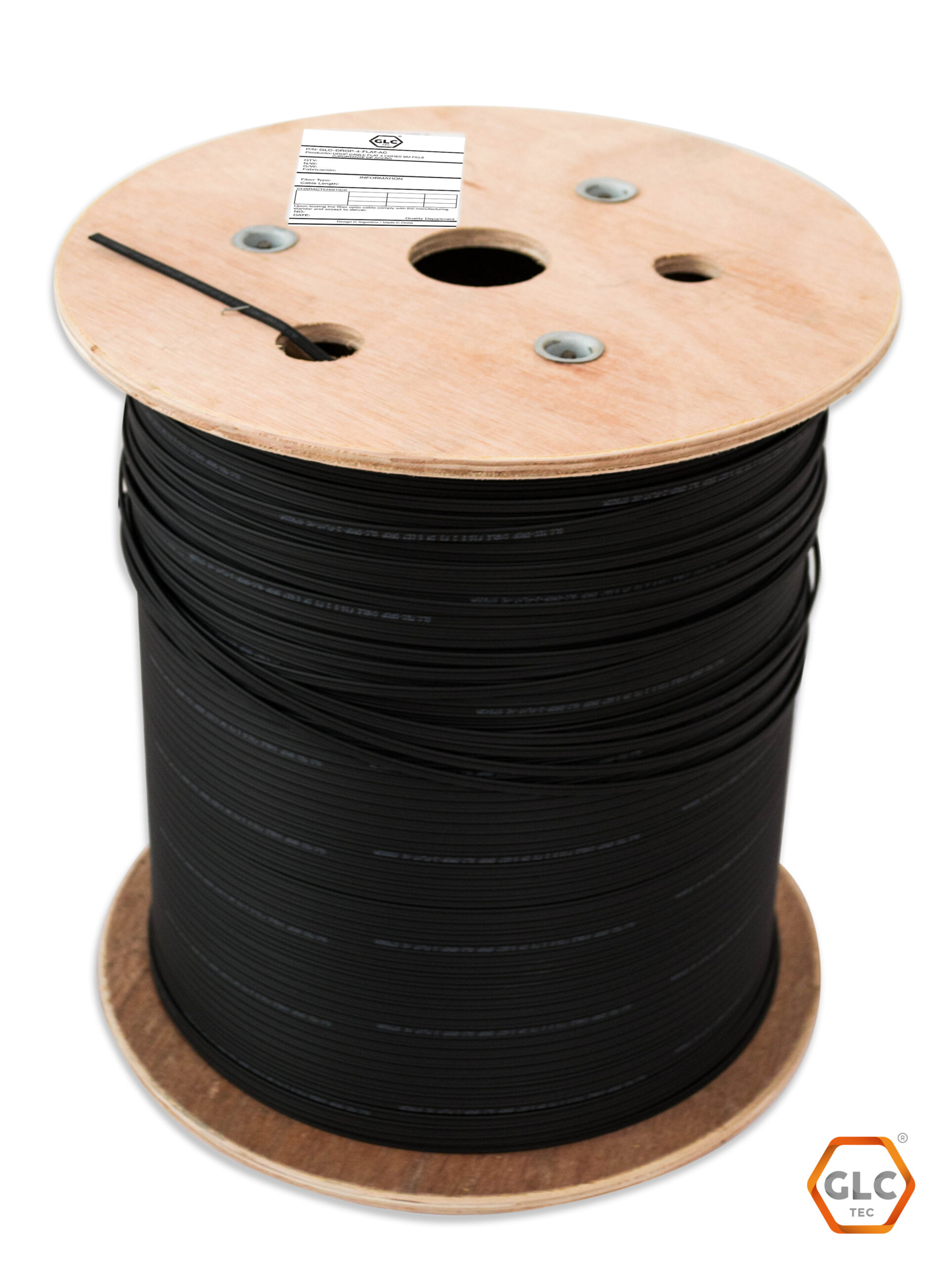 Drop Cable Flat 4 Cores SM FIG.8 C/Portante de Acero x1000mts (GLC-DROP-4-FLAT-AC)