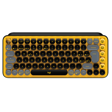 Teclado Logitech POP Keys Mecanico Negro/Amarillo (920-010713)