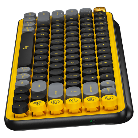 Teclado Logitech POP Keys Mecanico Negro/Amarillo (920-010713)