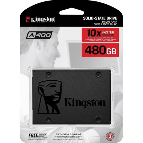 SSD 480 Gb Sata III A400 Kingston (SA400S37/480G)