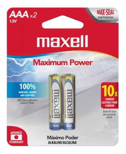 Pila Maxell Alcalina AAA Blister x2 1.5V (AAA-2BP) (BP X24)
