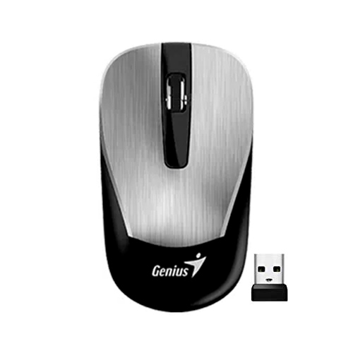 Mouse Inalambrico Genius ECO-8015 Bateria Recargable Gris New Pack (31030047401)