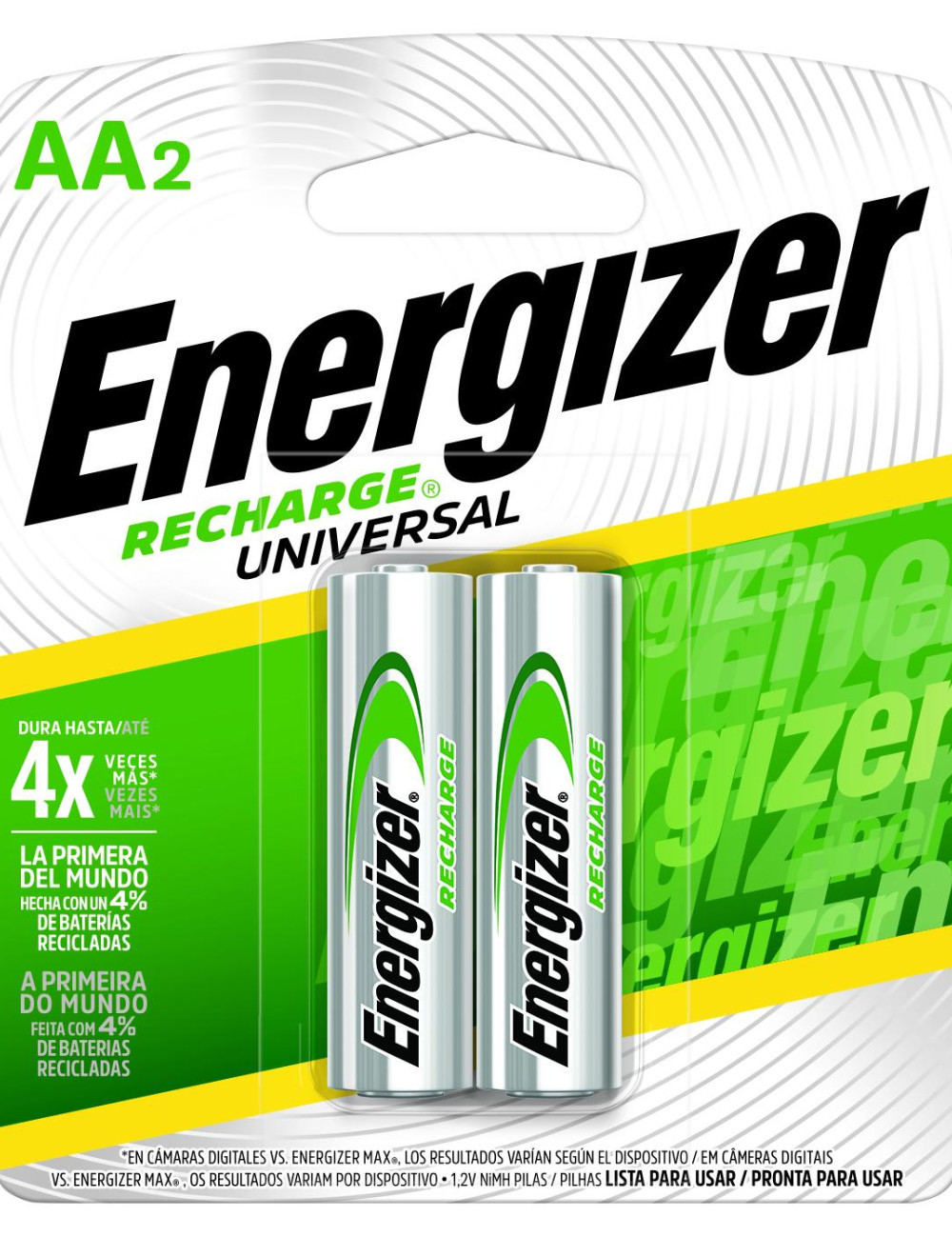 Pila Energizer Recargable AA X2 1.2v 2000mAh (AABP2)