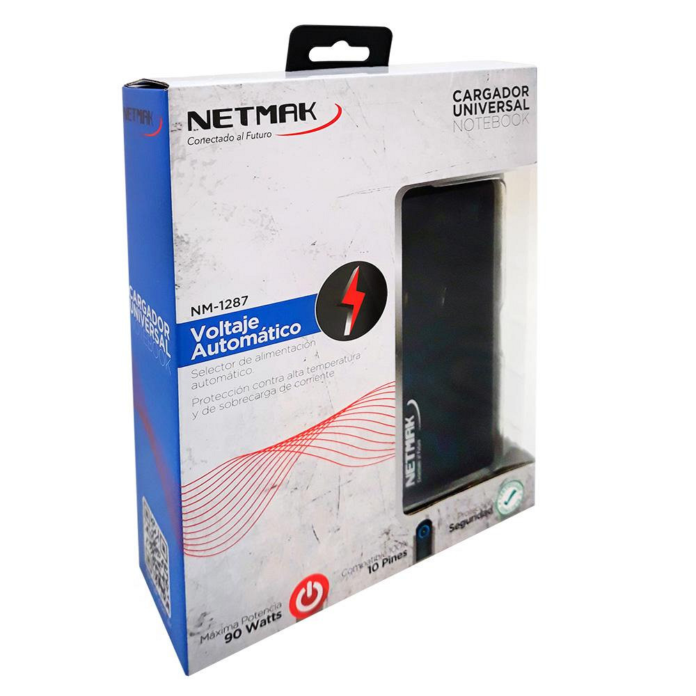 Cargador Notebook Universal Automatico Netmak (NM-1287) 90W