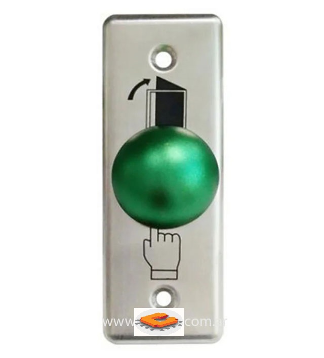 Pulsador RTE Aluminio + Baton Verde Slim (A28M2-G) 3455