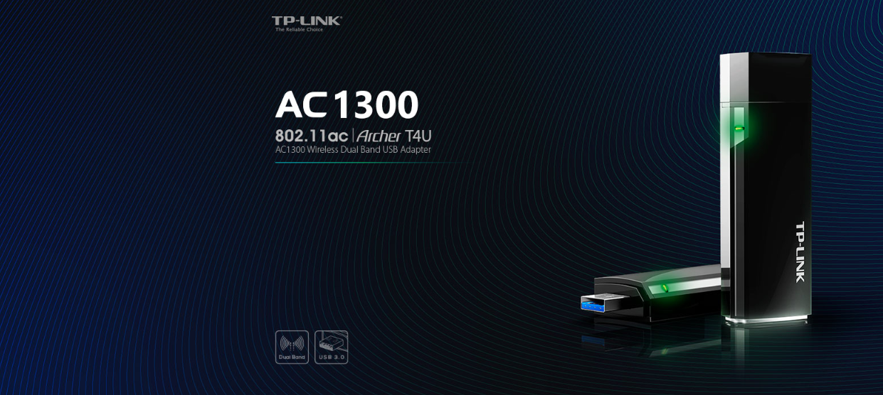 Red USB TP-LINK Wireless AC1300 Dual Band (ARCHER T4U)