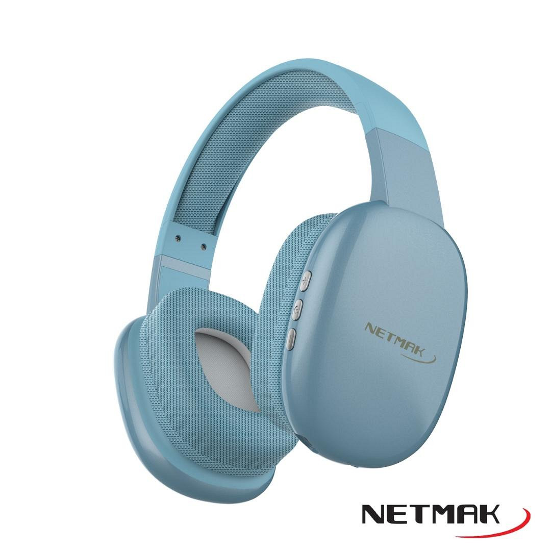 Auricular Bluetooth Dual Tipo Vincha Netmak (NM-VOLT-B) Azul