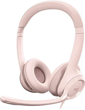 Auricular Logitech Con Microfono USB H390 Rosa (981-001280)