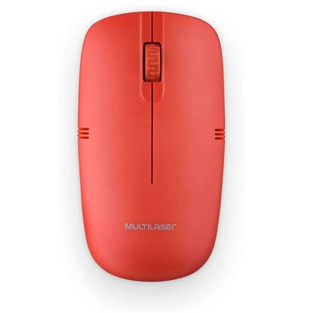 Mouse Inalambrico Multilaser ROJO (MO289)