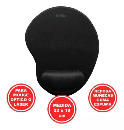 Pad Mouse Goma Espuma Kolke en Bolsa (KED-150) 520015 Negro