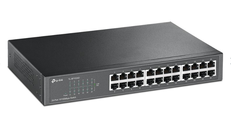 Switch TP-LINK 24 Puertos 10/100 Mbps Rackeable (TL-SF1024D)