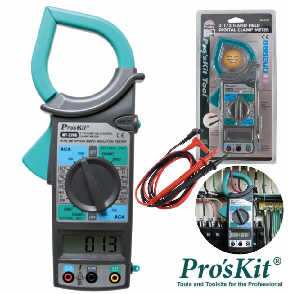 Pinza Amperométrica de hasta 1000A Proskit (MT-3266)