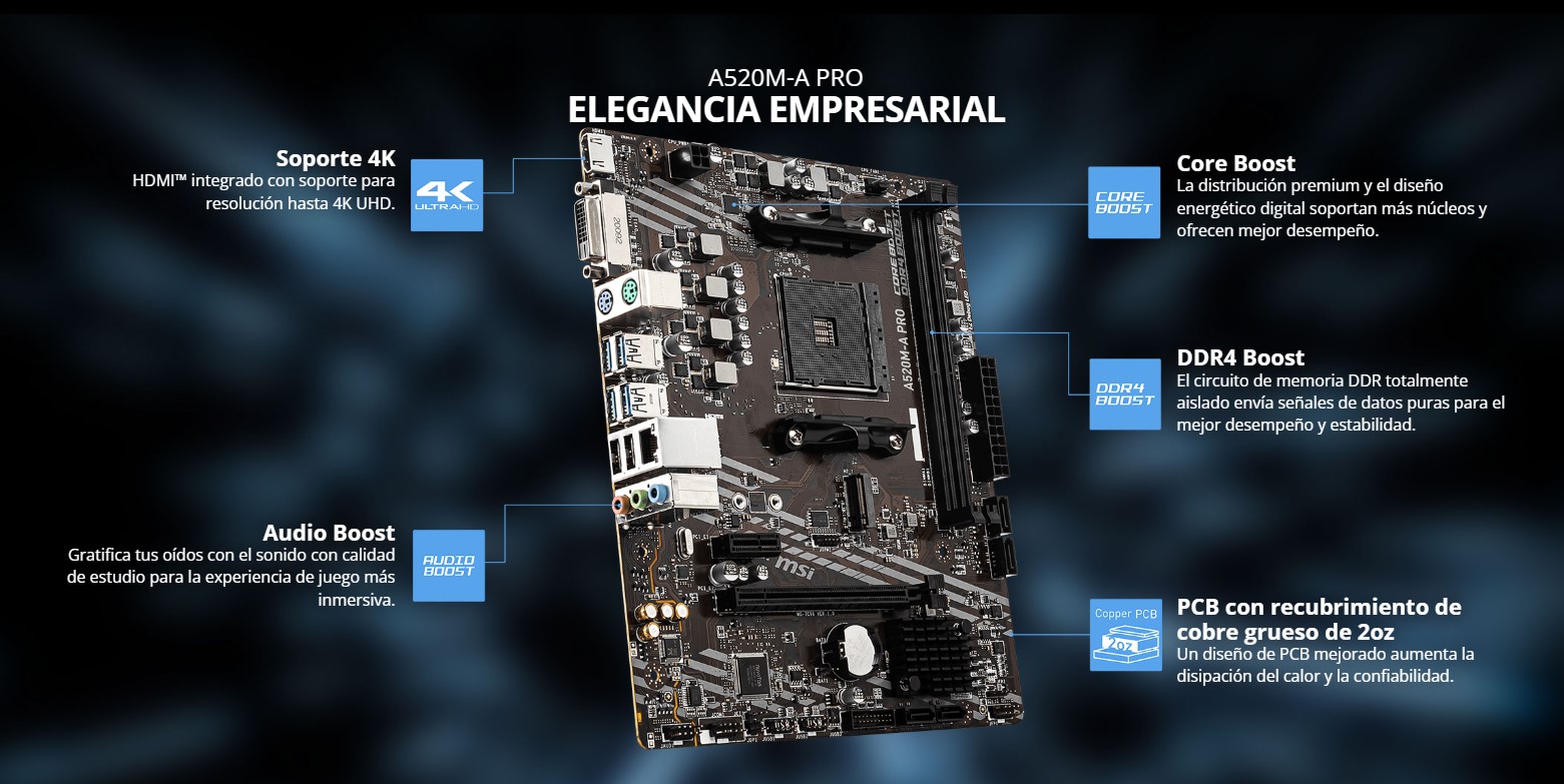 Mother MSI A520M-A PRO AM4