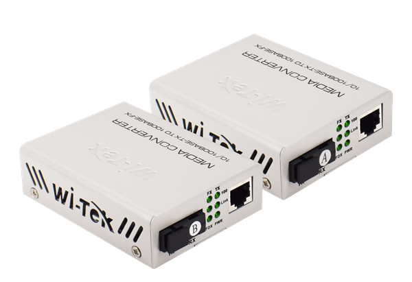 Convertidor de Fibra Optica de 100MBPS hsta 25km WI-TEK (WI-MC101M)