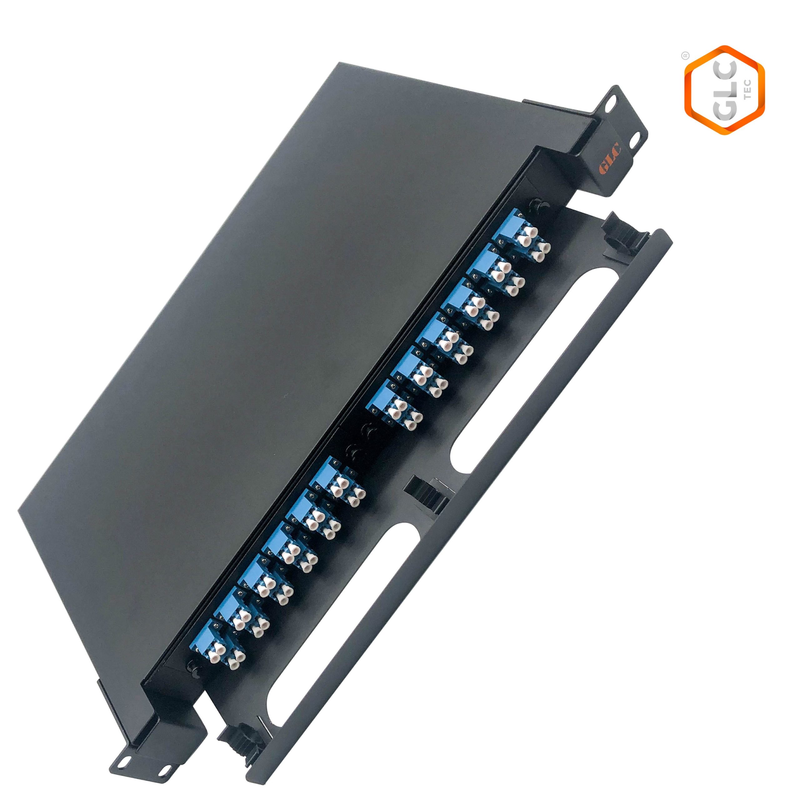 Bandeja FO C/24 Adaptador LC/PC DUP y 48 Pigtail LC/PC (GLC-BANFO-LCPC-001)