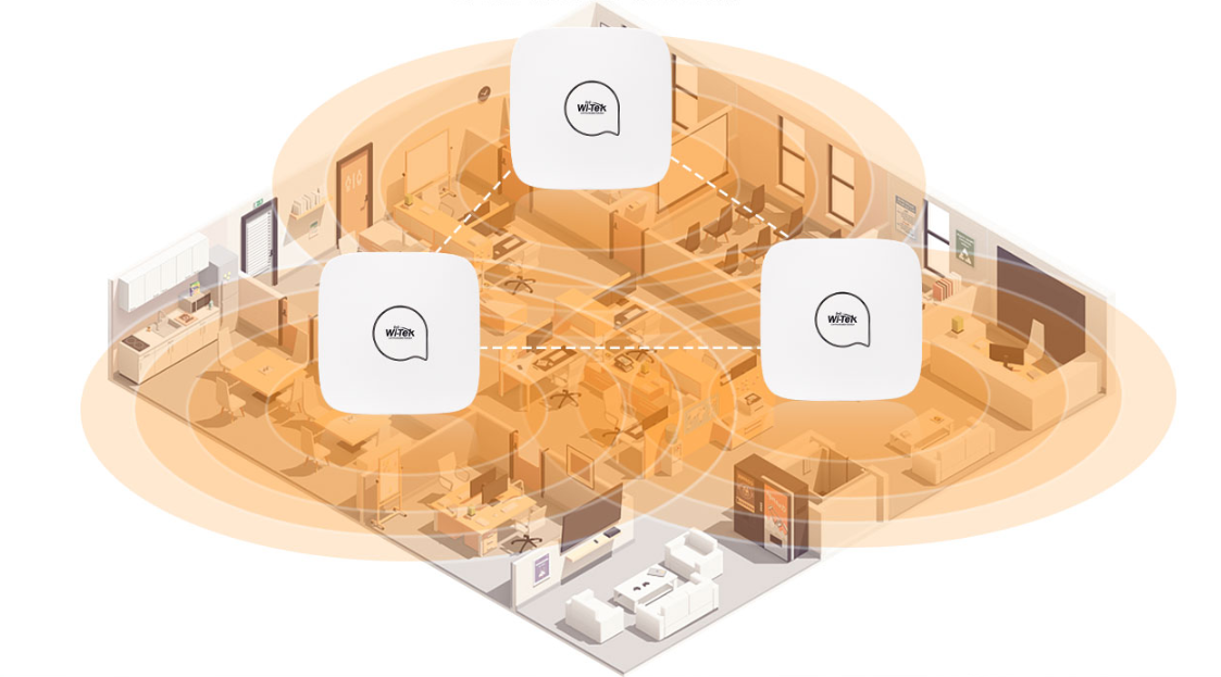 Access Point Apto para Montaje Cielorrasos Wi-Tek (WI-AP217-Lite)