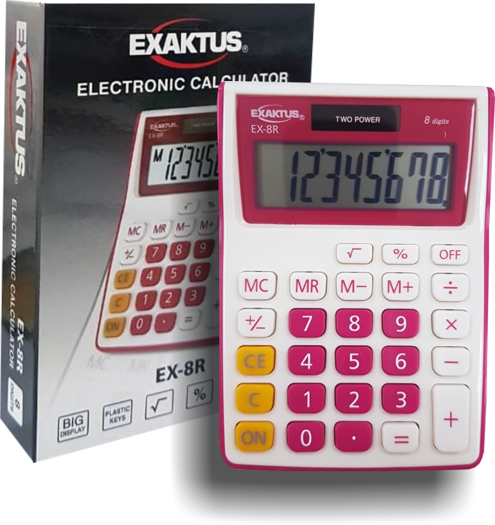 Calculadora Exaktus EX-8R Roja