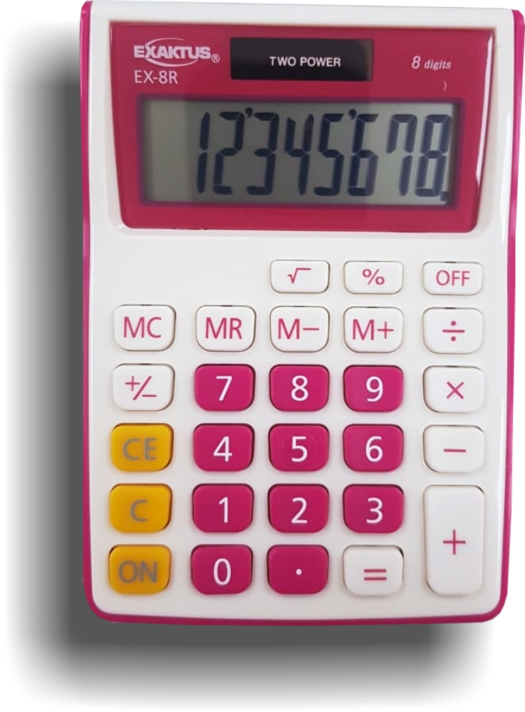 Calculadora Exaktus EX-8R Roja