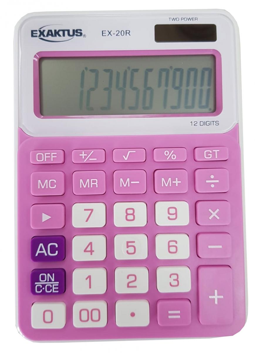 Calculadora Exaktus EX-20R Rosa