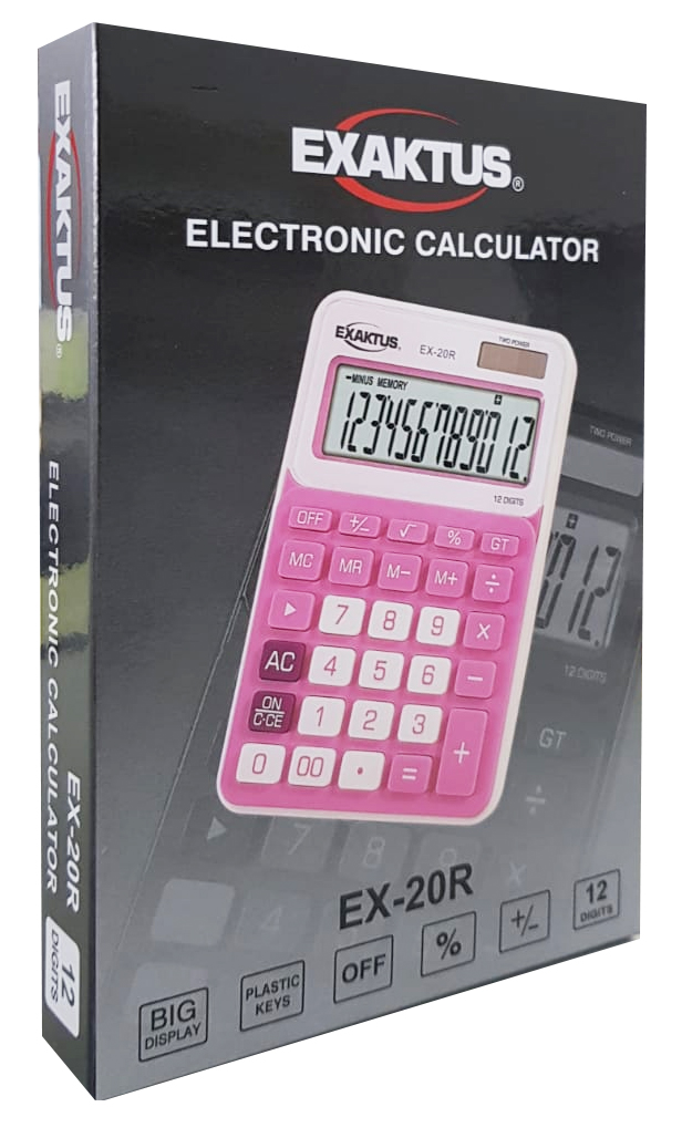 Calculadora Exaktus EX-20R Rosa