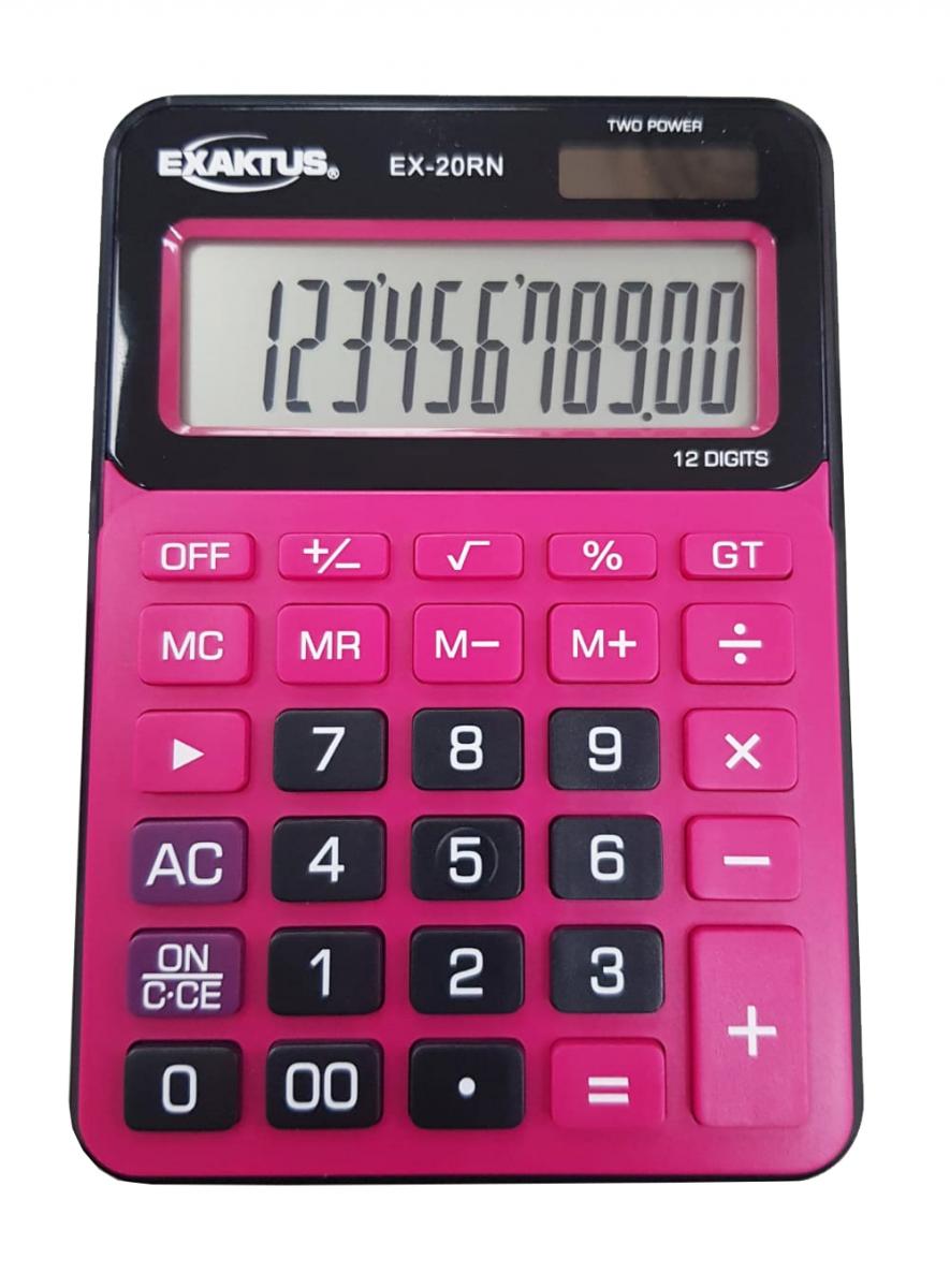Calculadora Exaktus EX-20RN Roja/Negra
