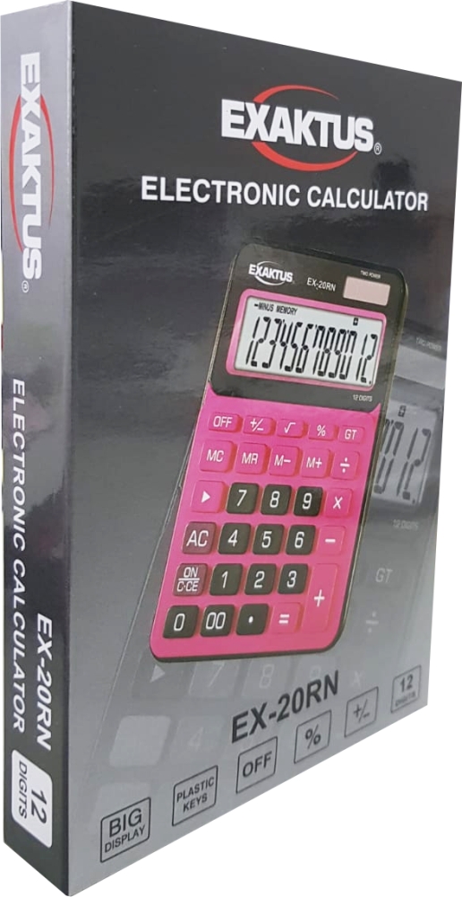 Calculadora Exaktus EX-20RN Roja/Negra
